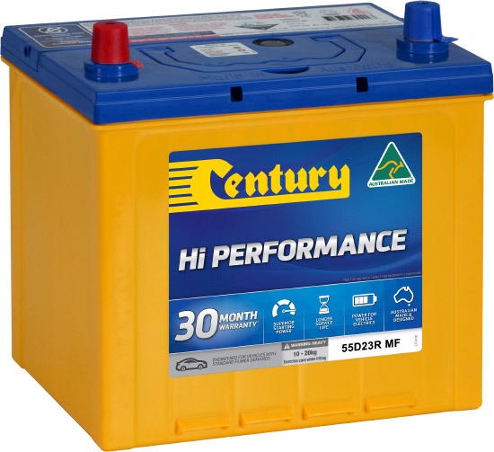 Century High Performance Car Battery 55D23R MF Budget Batteries