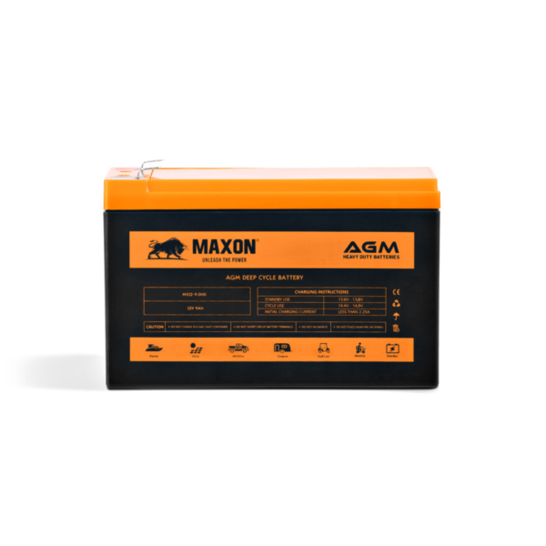 Maxon AGM Heavy Duty Deep Cycle Battery MX12-9.0HD