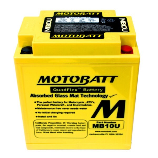 Motobatt Heavy Duty Motorcycle Battery MB10U