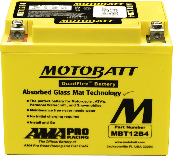 Motobatt Heavy Duty Motorcycle Battery MBT12B-4