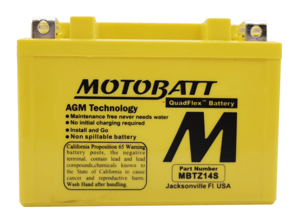 Motobatt Heavy Duty Motorcycle Battery MBTZ14S