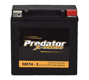 Predator X-Series Motorcycle Battery MX14-3