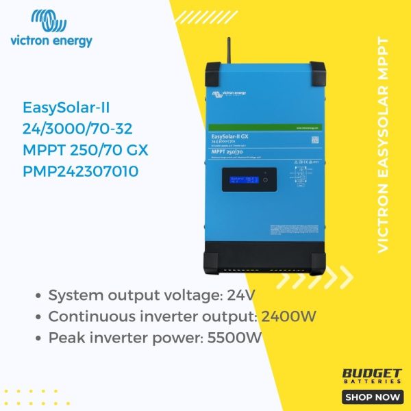 EasySolar-II 24300070-32 MPPT 25070 GX PMP242307010-specifications